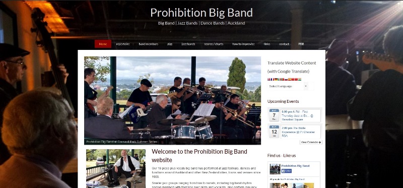 Prohibition Big Band website